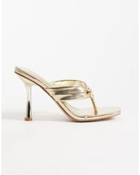 SIMMI - Simmi London Solea Toe Post Heeled Sandals - Lyst