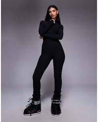 ASOS 4505 Ski & Snow - Asos 4505 Ski Thermal Ribbed Fleece Back Base Layer legging With Sweat Wicking - Lyst