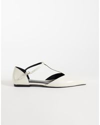 ASOS - Lover Pointed T Bar Ballets - Lyst