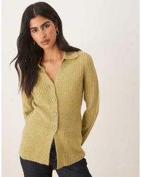 ASOS - Aansluitend Gebreid Overhemd Met Lange Pasvorm - Lyst