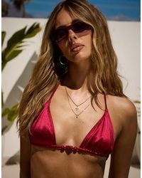 South Beach - X Sasha Corte-t Triangle Bikini Top - Lyst