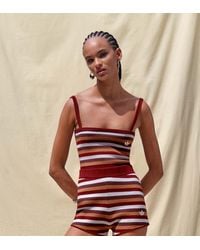 adidas - Top A Rayas De Tirantes De Punto De Originals X Asos (Parte De Un Conjunto)-Rojo - Lyst