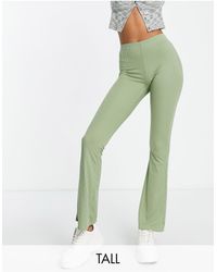 TOPSHOP Denim Petite Ribbed Flare 