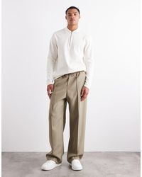 ASOS - Smart Co-Ord Pull On Wide Leg Trousers - Lyst