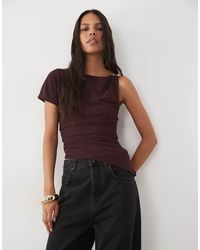 New Look - Ruche Metal Trim Detail Top - Lyst