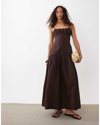 ASOS - Maxi Jurk Met Verlaagde Taille En Gebloemde Cornelli - Lyst