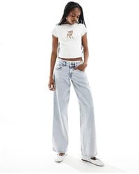 Motel - Parallel Leg Low Rise Jeans - Lyst