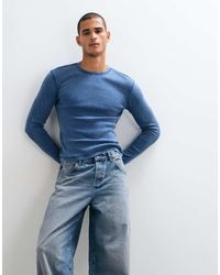 Weekday - Slim Fit Long Sleeve Rib T-Shirt - Lyst