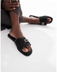 SEQWL - Murray Buckle Detail Flat Sandals - Lyst