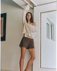 Pull&Bear - 100% Linen Shorts - Lyst