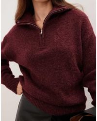 NA-KD - Wool Blend Zipper Sweater - Lyst