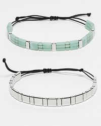 Reclaimed (vintage) - – 3er-pack unisex-armbänder im perlenartigen design - Lyst