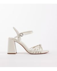 ASOS - Heron Knotted Mid Block Heel Sandals - Lyst