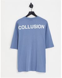 Collusion gestricktes trägertop in Blau für Herren Herren Bekleidung T-Shirts Ärmellose T-Shirts 