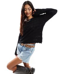 Vero Moda - – grobmaschiger strickpullover - Lyst