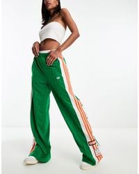 Pantalones verdes adibreak con botones a presión adidas Originals de color  Verde