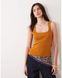 ASOS - Knit Compact Square Neck Cami - Lyst