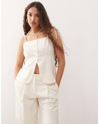 Miss Selfridge - Co-Ord Tie Shoulder Tailored Waistcoat - Lyst
