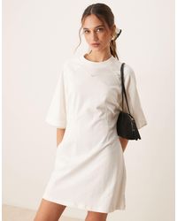 Nike Faux Leather T-Shirt Dress in Black | Lyst Nike Faux Leather T-Shirt Dress in Black | Lyst