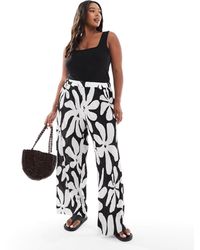 Vero Moda - High Waist Wide Leg Plisse Trouser - Lyst