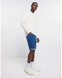 River Island - – jeans-shorts mit engem schnitt - Lyst