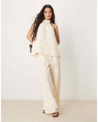 ASOS - Tailored Textured Straight Leg Pants - Lyst
