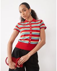 Mango - One Shoulder Long Sleeve Cinched Waist Blouse - Lyst