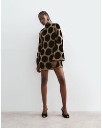 ARRANGE - Embellished Spot Long Sleeve Mini Dress - Lyst