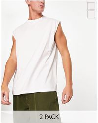 Another Influence - 2 Pack Oversized Tank Tops - Lyst