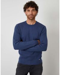 Threadbare - Cable Knit Rib Crew Neck Jumper - Lyst