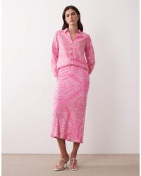 Never Fully Dressed - Dorris Satin Maxi Skirt Co-ord - Lyst