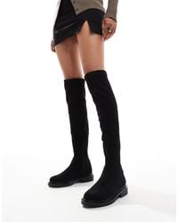Asos Design Wide Fit - – kaylee – flache, elegante overknee-stiefel - Lyst