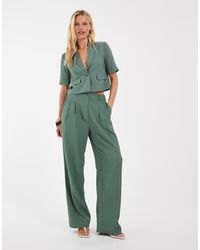 Vero Moda - Wide Leg Pleat Front Tailored Trouser Co-ord - Lyst