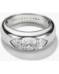 Thomas Sabo - – farbener ring mit weißen schmucksteinen - Lyst