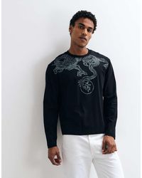 ASOS - Boxy Relaxed Long Sleeve T-shirt With Dragon Graphic - Lyst