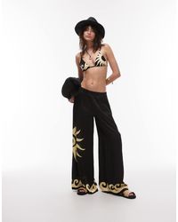 WeWoreWhat - Sun Wave Placement Wide Leg Beach Pants - Lyst