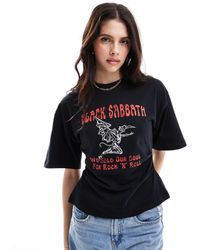 ASOS - Corset Waist T-shirt With Sabbath Licence Graphic - Lyst