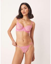 KAT THE LABEL - Rosie Lace Thong - Lyst
