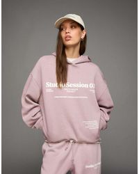 Bershka - Felpa Stampata Con Cappuccio - Lyst