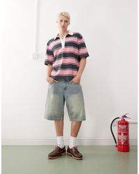 Collusion - – gestreiftes rugby-t-shirt mit polokragen - Lyst
