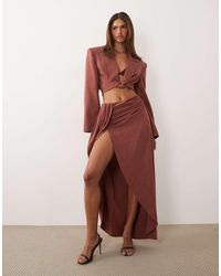 ASOS - Asos X The Sourced Collection Draped Maxi Skirt - Lyst