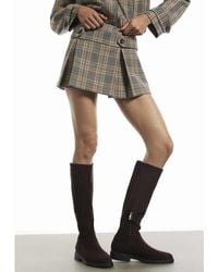 River Island - Faux Suede Knee High Boots - Lyst