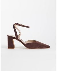 Raid - Zaylee Faux Suede Block Heeled Shoes With Pointed Toe - Lyst