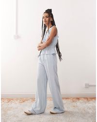 Reclaimed (vintage) - – locker geschnittene hose aus leinenmix - Lyst
