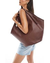 ASOS - Weave Tubular Handle Vase Tote Bag - Lyst