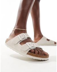 Birkenstock - – arizona – sandalen aus wildleder - Lyst