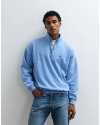 Abercrombie & Fitch - Icon Logo Oversized 1/4 Zip Sweatshirt - Lyst