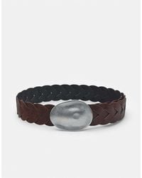Pull&Bear - Belt With Irregular Oval Buckle - Lyst