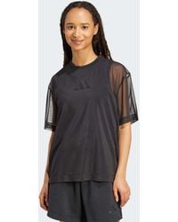 adidas Originals - – soft lux – t-shirt aus netzstoff - Lyst