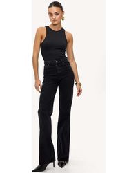 Loavies - The Straight Fit Ruffle Straight Jeans - Lyst